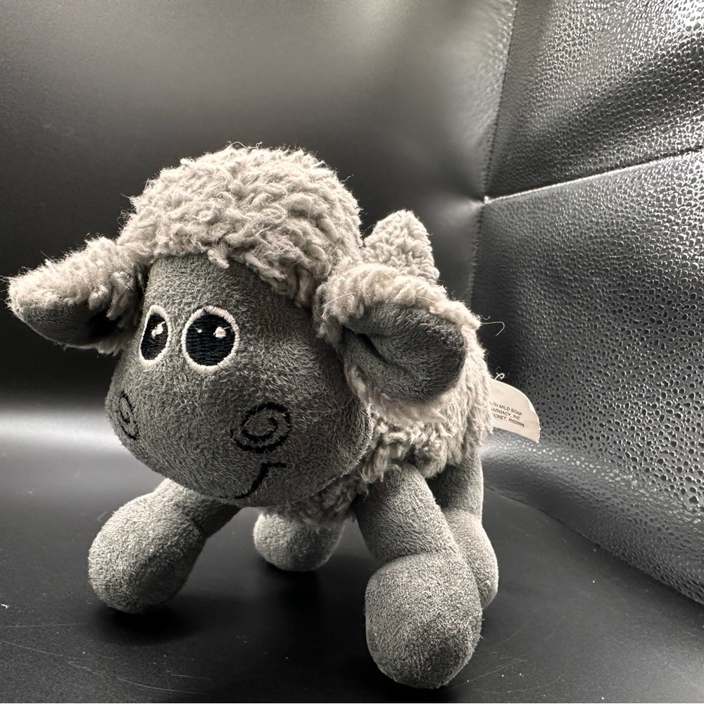 Sherpa CVS Exclusive Retired‎ Grey Embroidered  7" Stuffed Squeaky Plush Dog Toy - Picture 4 of 16